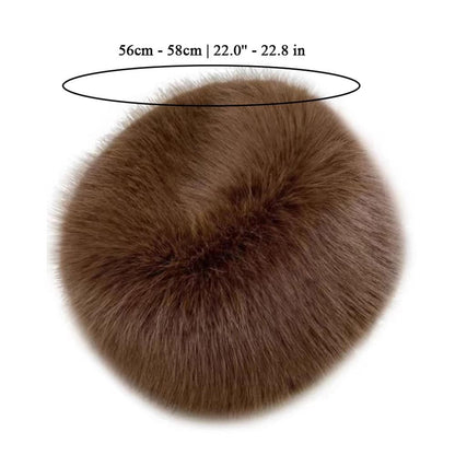 Gorro de inverno russo feminino com proteção de orelha de pele sintética, gorro corta-vento quente para senhoras, moda de luxo, chapéu de esqui de cor sólida com aba larga