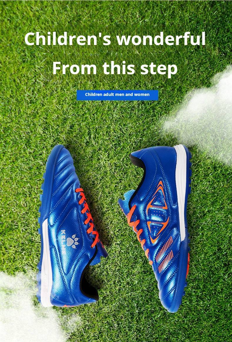 Kelme Tf Broken Nail Football Shoes Adult Youth Non-slip Football Shoes Artificial Grass Five-a-side Game Football Shoes Sports
