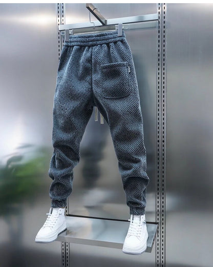 Spring And Autumn Men Harem Pants Zebra Striped Trousers Sport Clothing Cargo Sweatpants Brushed Loose Waist Versatile Pants