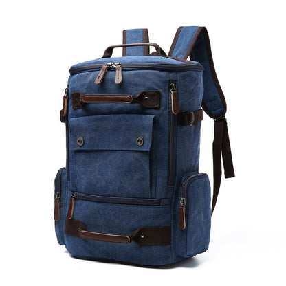 Mochila Masculina Vintage Lona Mochila Escolar Masculina Bolsas de Viagem Mochila de Grande Capacidade Mochila para Laptop Bolsa de Alta Qualidade