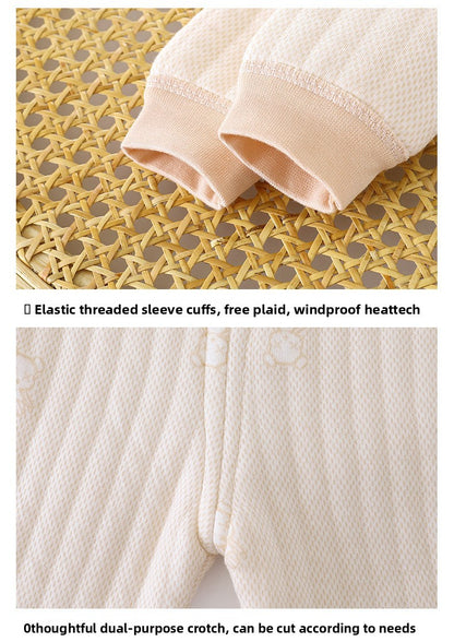 Baby Thermal Pajama Set 3-Layer Cotton Warm Winter Sleepwear Thickened Comfortable Unisex Kids Underwear Boys Girls