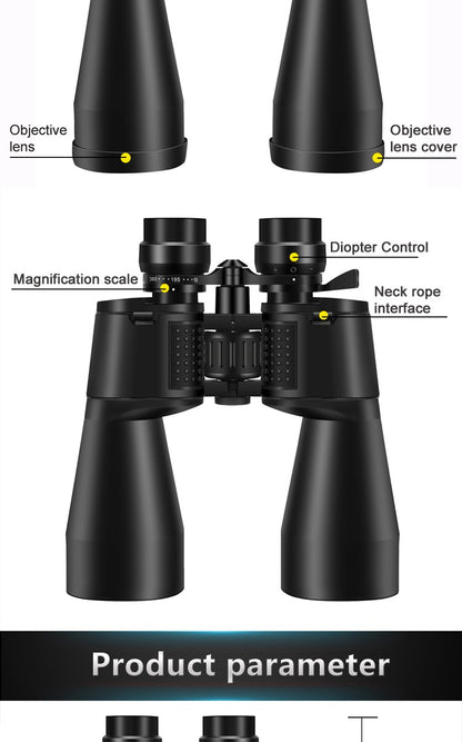 BORWOLF 10-380X100 Alta Ampliação HD Profissional Zoom Binóculos 10-60 vezes Telescópio Adequado Para Observação da Lua E Turismo