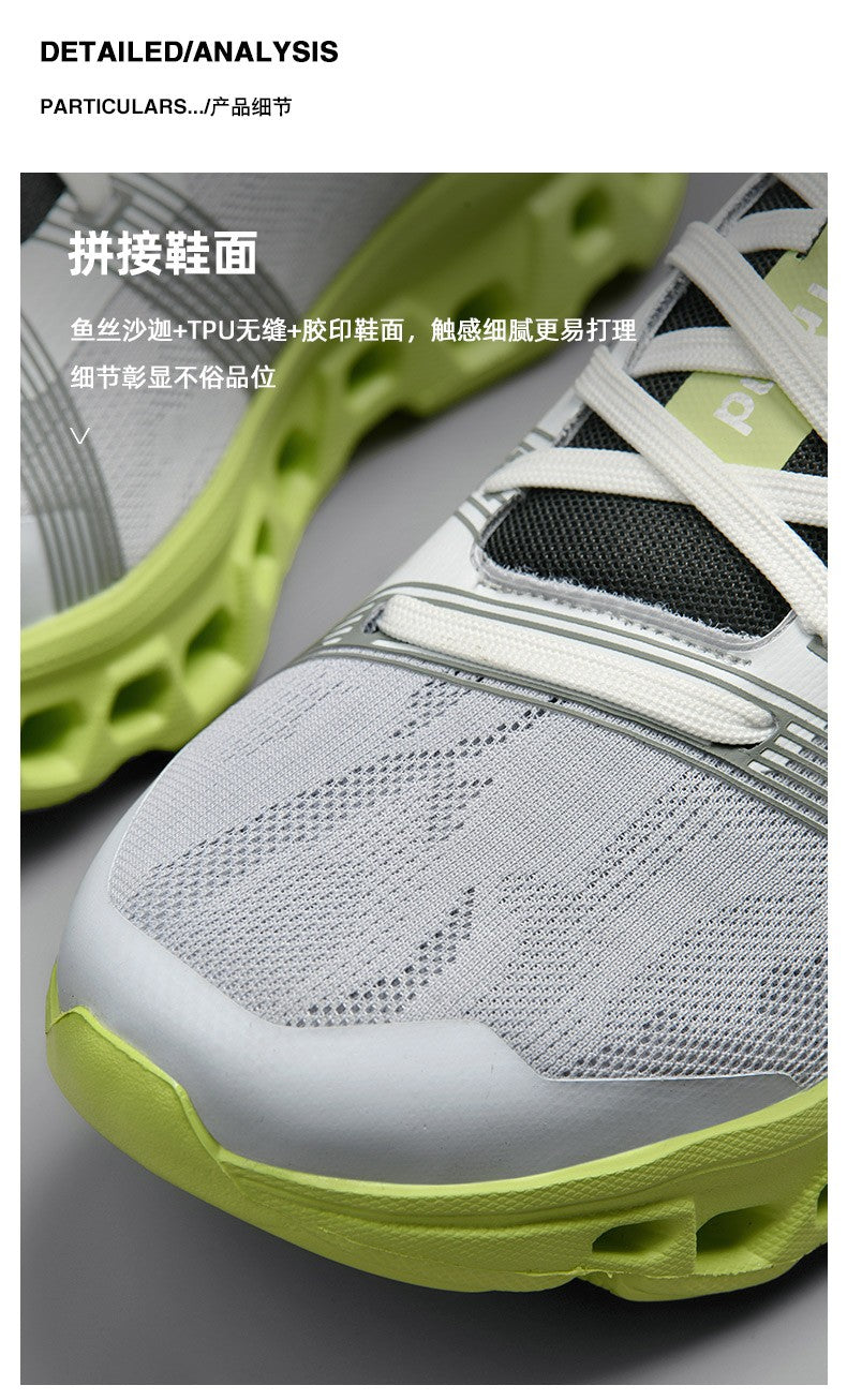 Tênis casuais com amortecimento, calçado de corrida, jogging, maratona, masculino, esportivo, respirável, leve, confortável, antiderrapante, lazer.