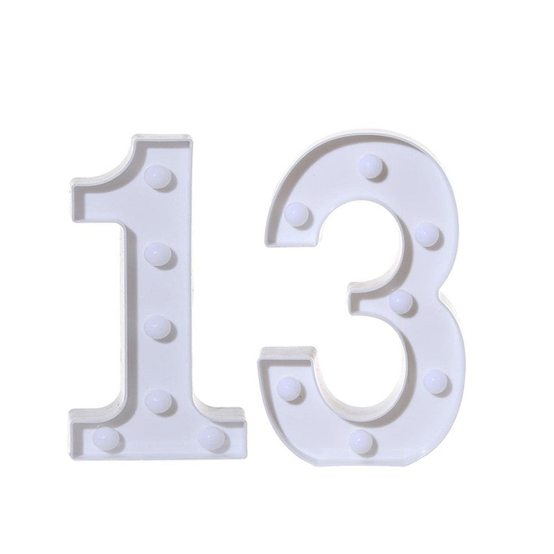 2Pcs Number 16 18 21 30 Led Light String Happy Birthday Party Decoration Wedding Anniversary Adult Birthday Party Gift Light Led