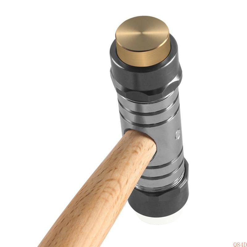 Martelo de Cabeça Dupla Multiuso Q84D Ajustável Adequado para Afinação de Instrumentos, Artesanato e Reparo com Cabo Confortável