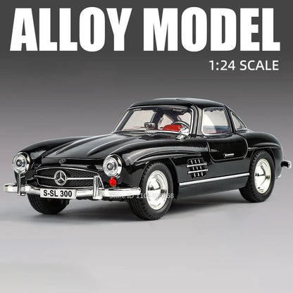 1:24 GTR F1 Segurança 300SL Carro Esportivo Modelo Brinquedo Liga Fundido Som Luz Amortecedor Modelos de Veículos em Miniatura Coleção Presente