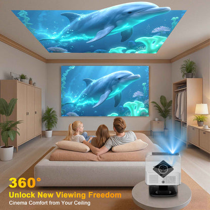 HORLAT 40000Lumens Android Projector Beamer 3D Cinema Full HD 1080P 4K Video Auto Focus Keystone Home Theater 5G WiFi Proyector