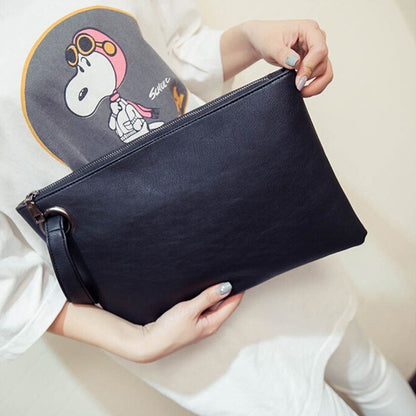 Fashion solid women's clutch bag leather women envelope bag clutch pu leather bag female Clutches sac Immediately shipping