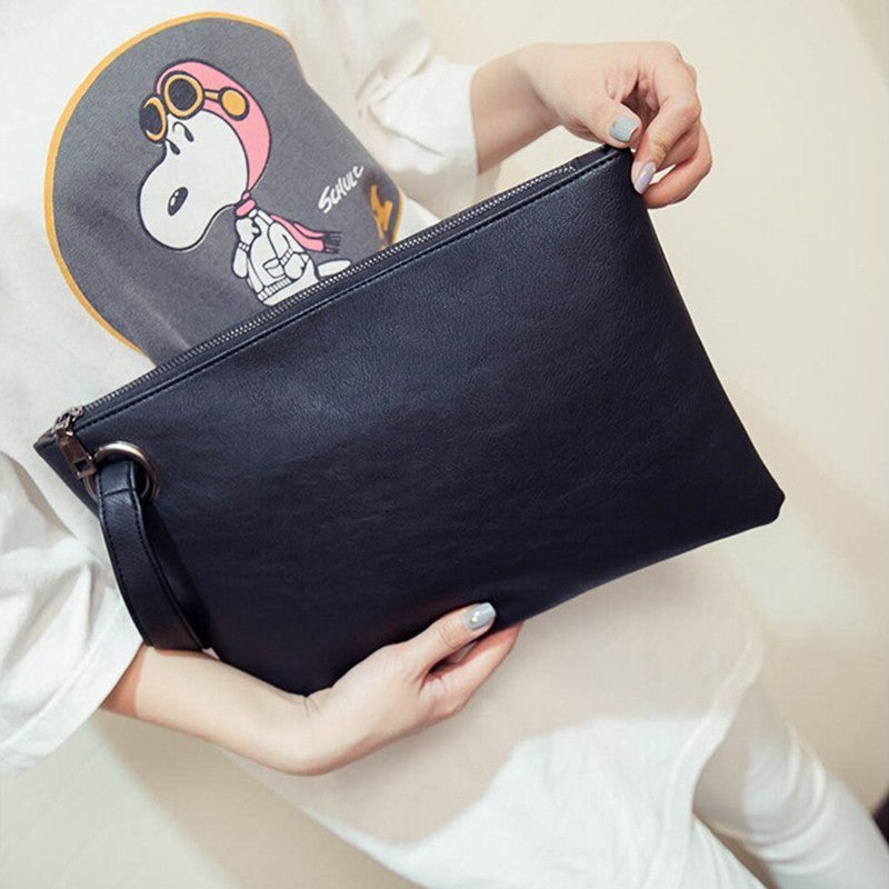 Fashion solid women's clutch bag leather women envelope bag clutch pu leather bag female Clutches sac Immediately shipping