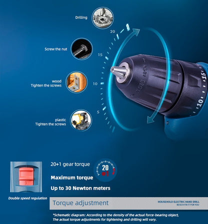 BOSCH GSR 120-LI 12V ferramenta elétrica recarregável, parafusadeira elétrica, furadeira elétrica manual de lítio, bateria 2.0Ah