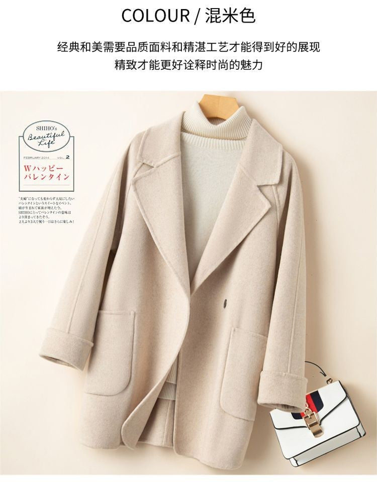 Women's Mid-length Coat Casual Thick Wool Blazer