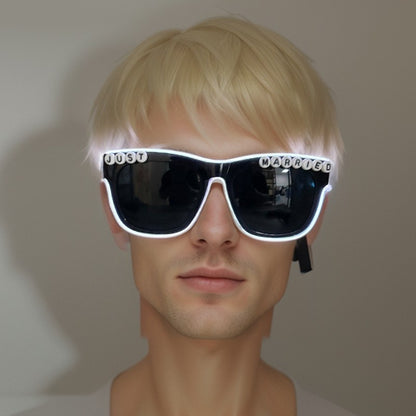 1PC Light Up LED Glasses Glow Sunglasses EL Wire Neon Glasses Glow in The Dark Party Supplies Neon Party Favors for Adults