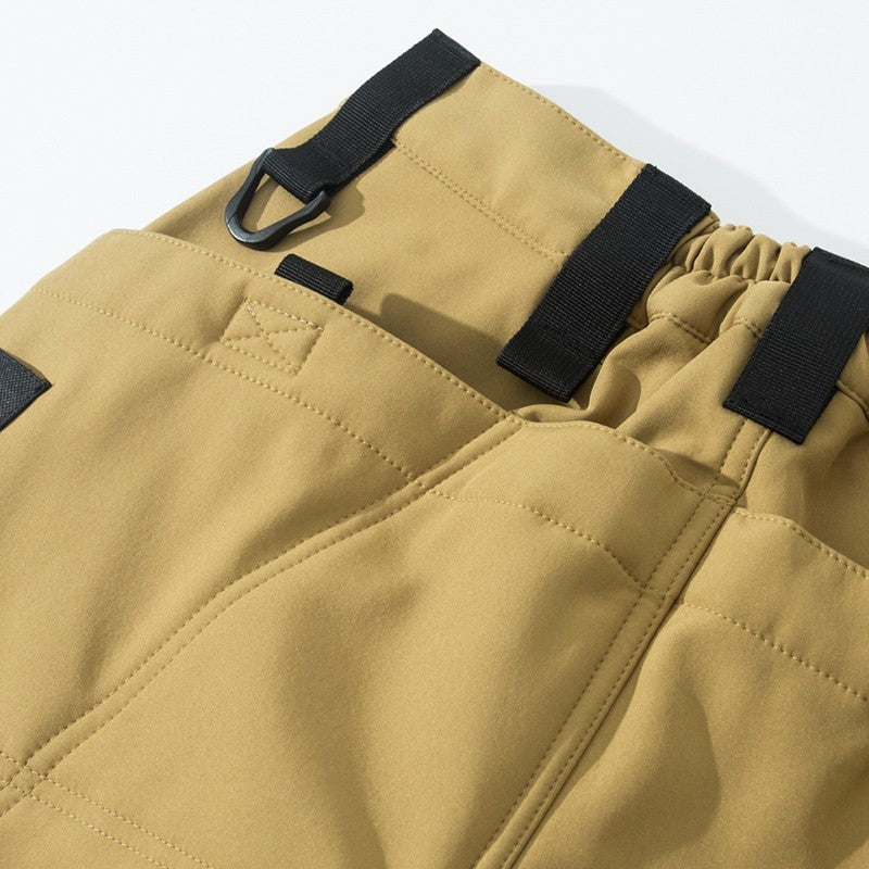 Men Winter Autumn Warm Fleece Pants Waterproof Hiking Camping Climbing Cargo Military Tactical Casual Trousers Softshell Elastic