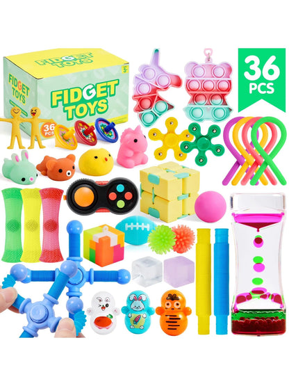 Joyfy 60 Pack Party GiftsFidget Toys Adults Party Favors Autism Sensory Treasure Box Toys Classroom Prizes Stress Relief Gifts