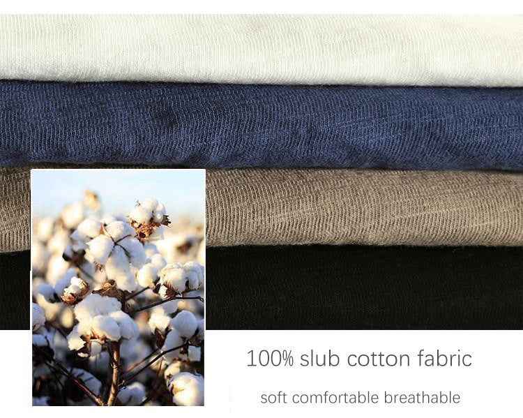 Mens Long Sleeve T-shirt Cotton V-neck Solid Casual Tops Tees for Men Japanese Vintage Frayed Collar and Raw Edges Tshirt