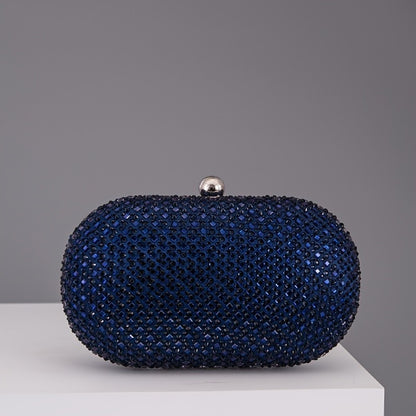 Elegant and Fashionable Diamond Oval Evening Bag Clutch Bag