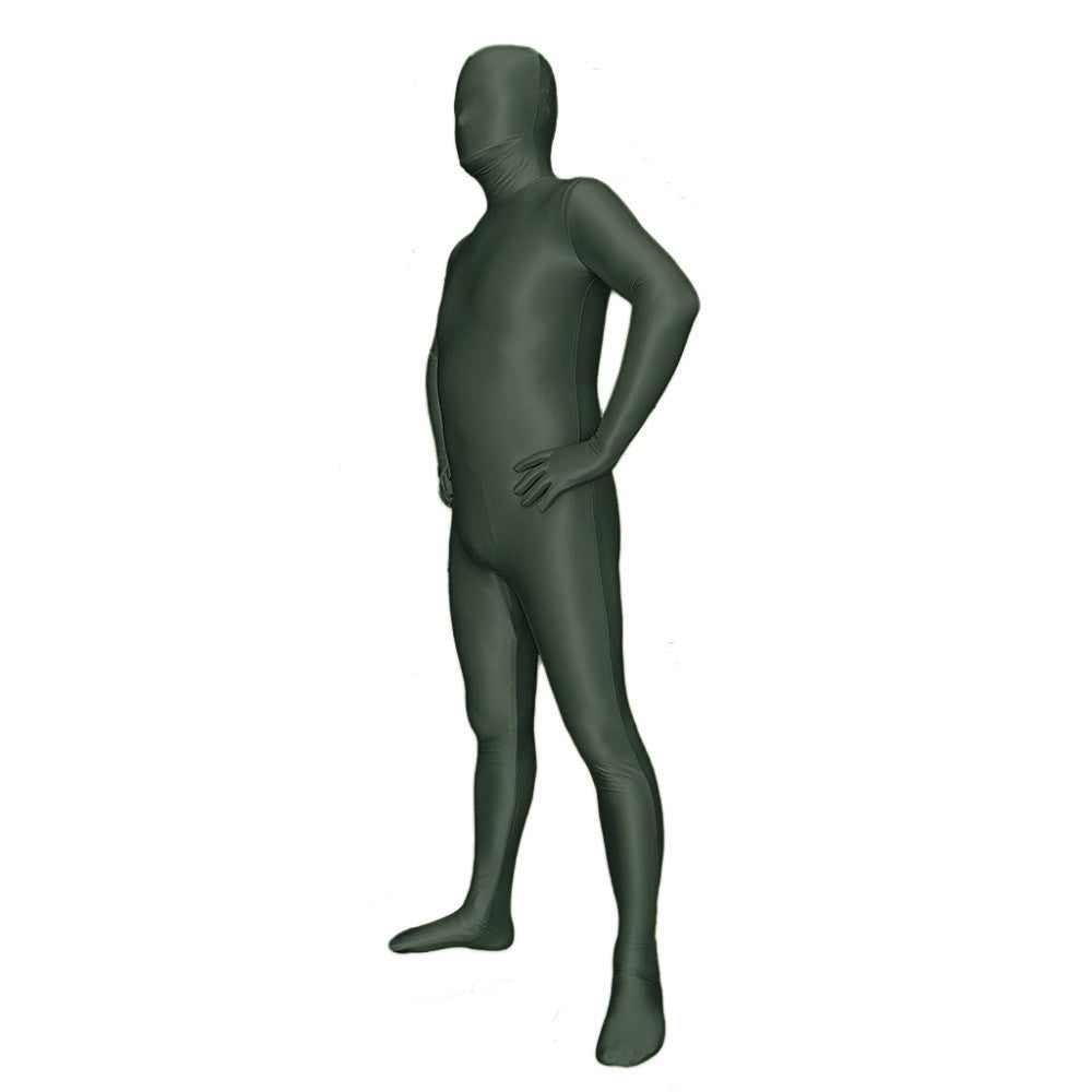 Woman Men Bodysuits Black/Pink/Green/Gray/White Shiny Glossy One Piece Spandex Jumpsuit Back Zipper Rompers Zentai Suit