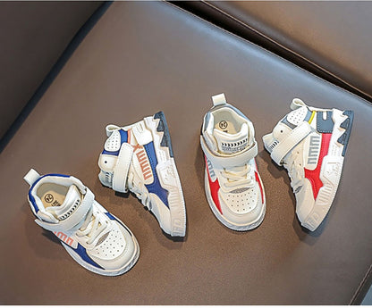 Fashion Sneakers For Kids Trend Fashion Basketball Shoes For Boy Soft-soled Anti-slippery Children's Sport Shoes Tennis Shoes