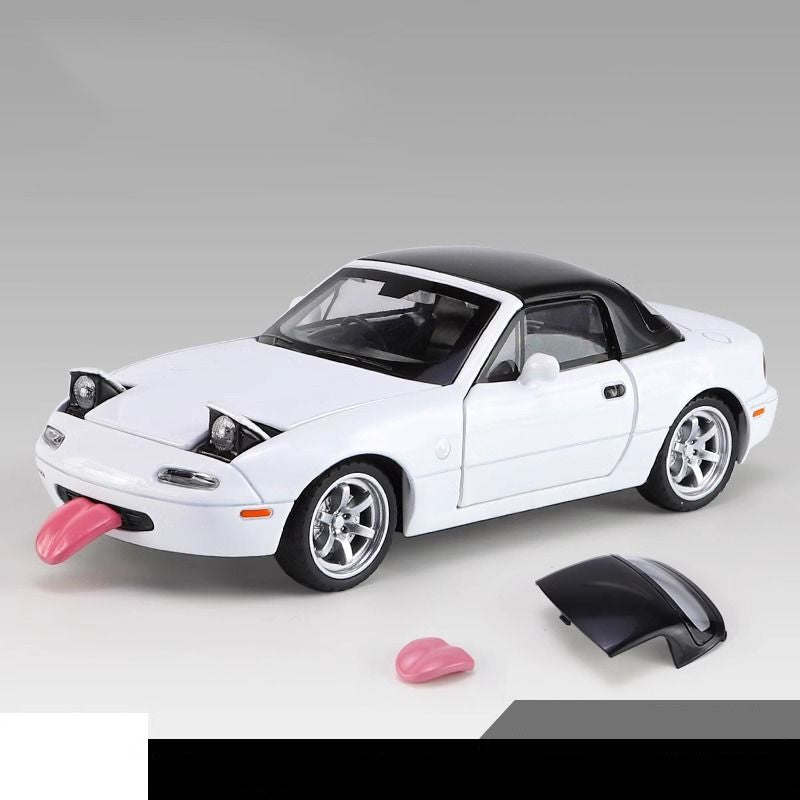Miniatura 1/32 MX5 Liga Fundido Metal MX-5 Modelo de Carro de Brinquedo Veículo com Som e Luz Coleção Hobbies Presentes para Crianças Meninos Meninas