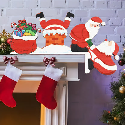 Christmas Gingerbread Man Wooden Door Frame Decoration Merry Christmas Decor for Home 2025 Navidad Xmas Ornament New Year 2026
