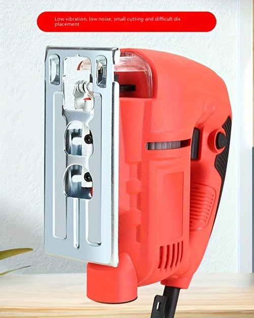 Serra Tico-Tico Elétrica - Serra Tico-Tico de 710W com 6 Velocidades Ajustáveis, Ferramenta Elétrica Multifuncional para Trabalhar Madeira, 110V EUA, Vermelha