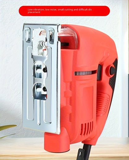Serra Tico-Tico Elétrica - Serra Tico-Tico de 710W com 6 Velocidades Ajustáveis, Ferramenta Elétrica Multifuncional para Trabalhar Madeira, 110V EUA, Vermelha