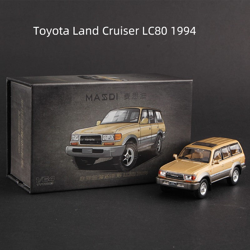 Massdi 1:64 Toyota Land Cruiser LC80 LC300 Car Model Alloy SUV Off-road Miniature Diecast Vehicles Toy Collection