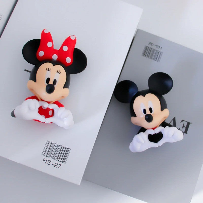 Textura Fina Combinada de Restauração Original de Anime, Presente de Brinquedo Mickey Minnie, Ornamento de Decoração de Sala de Estar de PVC Disney 10cm de Sucesso