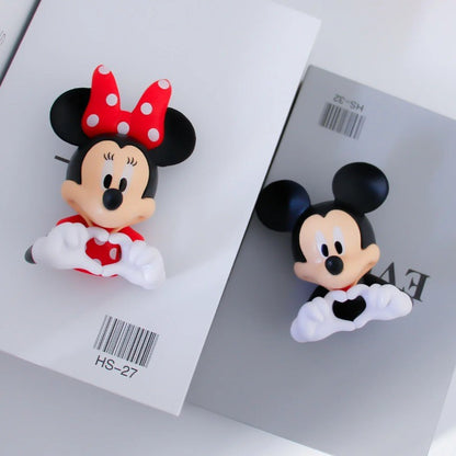Textura Fina Combinada de Restauração Original de Anime, Presente de Brinquedo Mickey Minnie, Ornamento de Decoração de Sala de Estar de PVC Disney 10cm de Sucesso