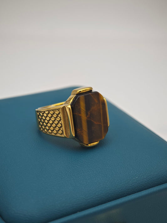 R3351g Men's High Quality Vintage Stainless Steel Gemstone Styles Ring Jewelry