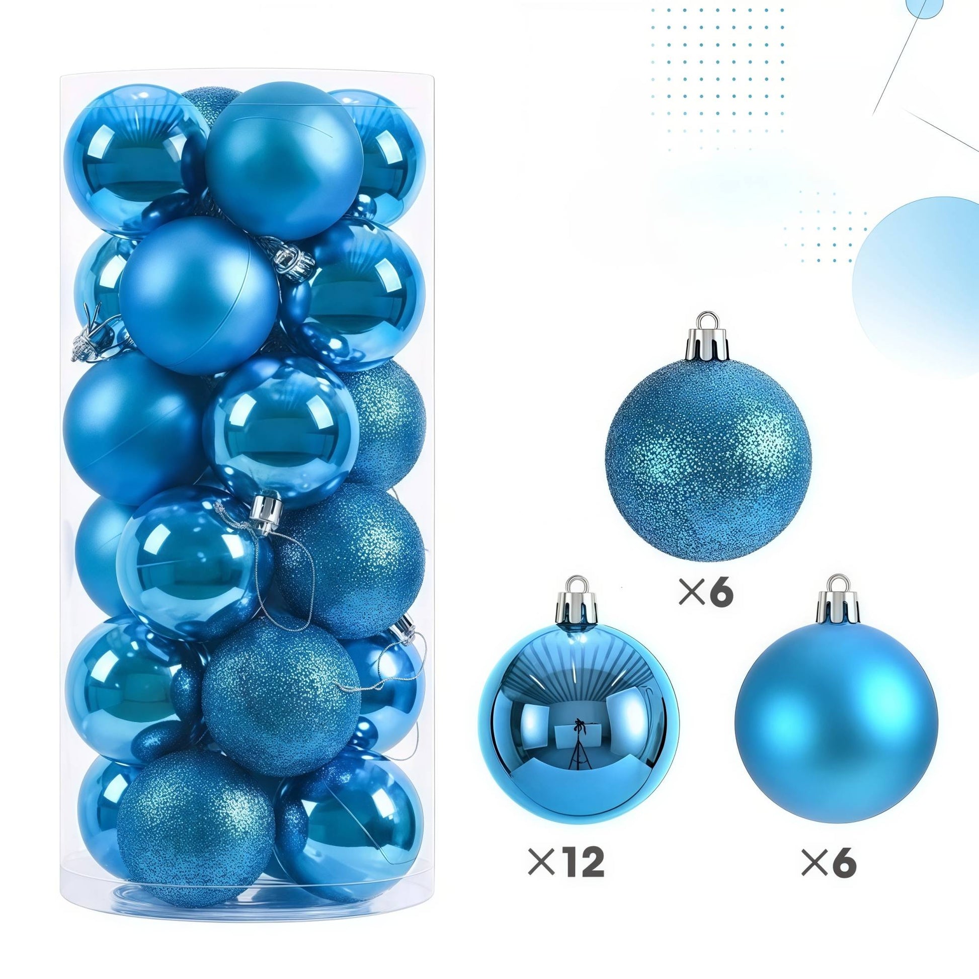 3/4cm Christmas Ball Hanging Christmas Tree Ornament for Home Indoor Decor New Year 2026 Navidad DIY Christmas Decoration Gifts