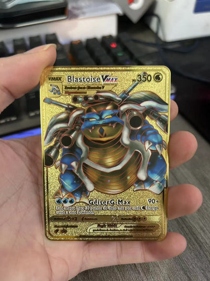 Cartas Pokémon Espanhol Cartas Metálicas Pokémon Cartas de Ferro Pokémon Mewtwo Pikachu Gx Charizard Vmax Cartas Pokémon Vmax