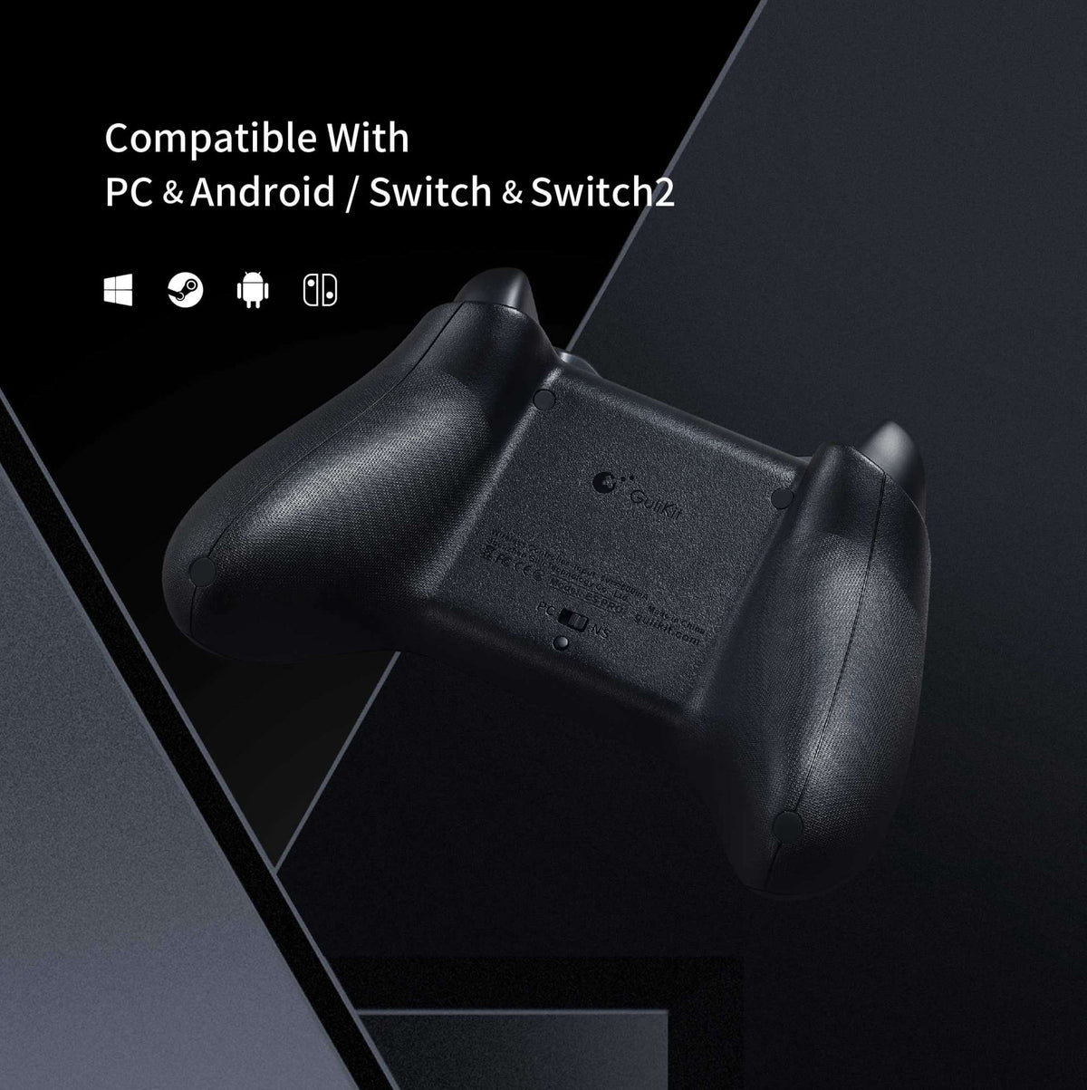 GuliKit ES Pro E-sports Bluetoth Controller,Wireless Gamepad with TMR Joystick for Nintendo Switch 1/2PC Windows Android