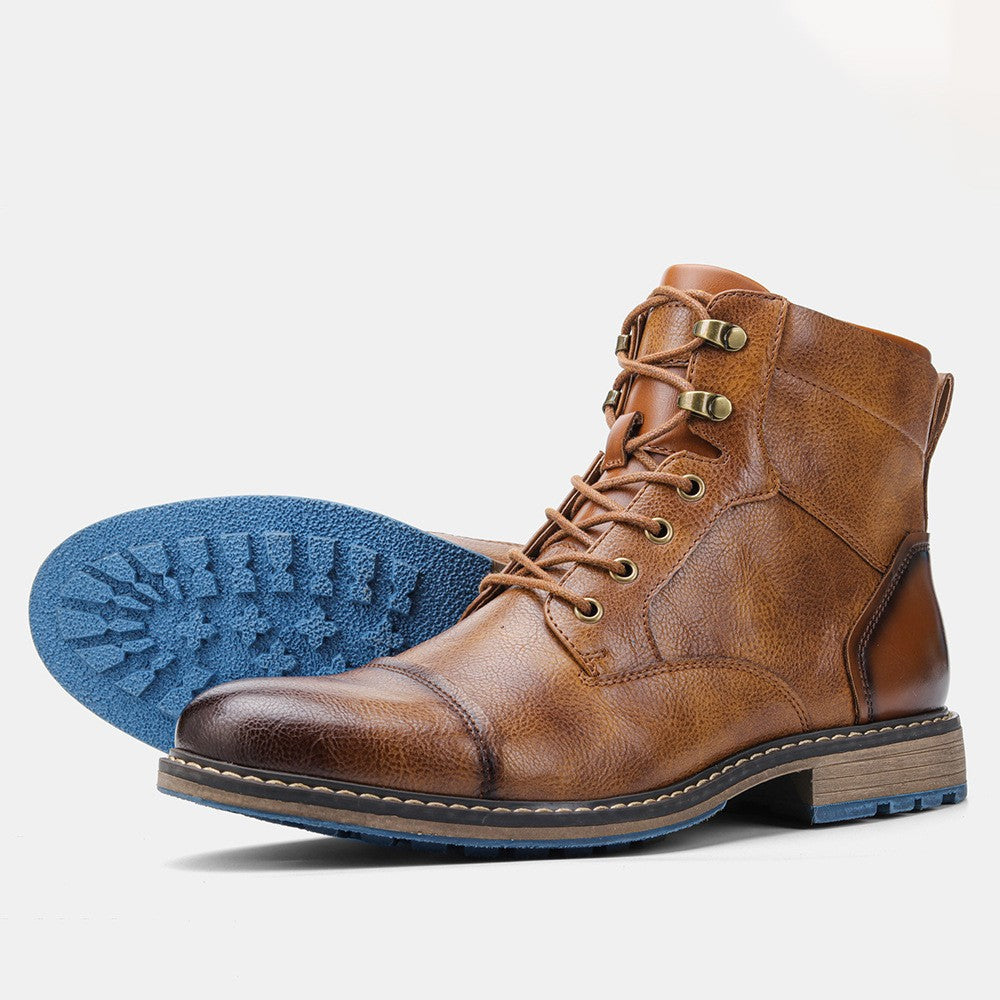 Botas Masculinas de Cano Curto Tamanho 39-45 Botas de Couro Masculinas Marca #AL605
