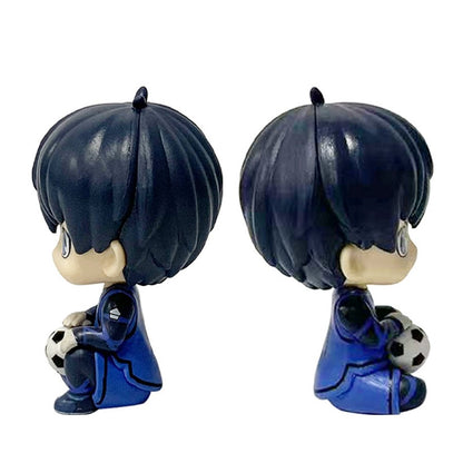 9cm Blue Lock Anime Figura Versão Q Nagi Seishirou Boneco de Ação Kawaii Isagi Yoichi Estatueta PVC Coleção Modelo Boneca Brinquedos