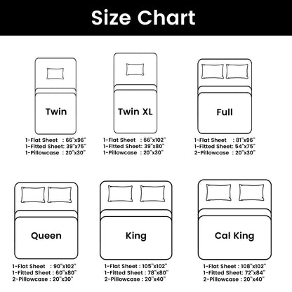 4-piece set of solid-colored bed sheets - 1801 series fashionable and comfortable bedding set