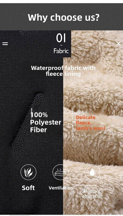 Men's Winter Thiened Fce Lined down Cotton Pants Casual Spor Long Trousers Loose Fit Warm Outerwear for Autumn And Winter