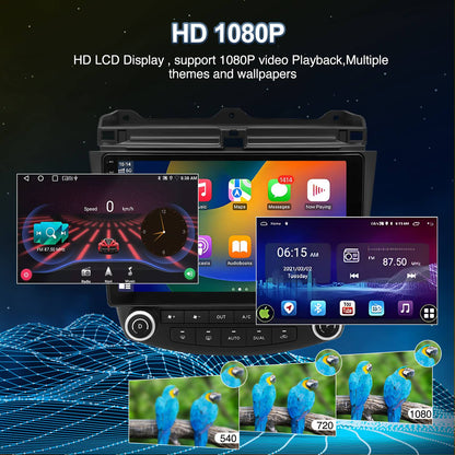 10.1 Inch Android13 Wireless Car Carplay Android Navigation Reversing Camera All-in-one 2+32G CarPlay GPS For Honda Accord 03-07