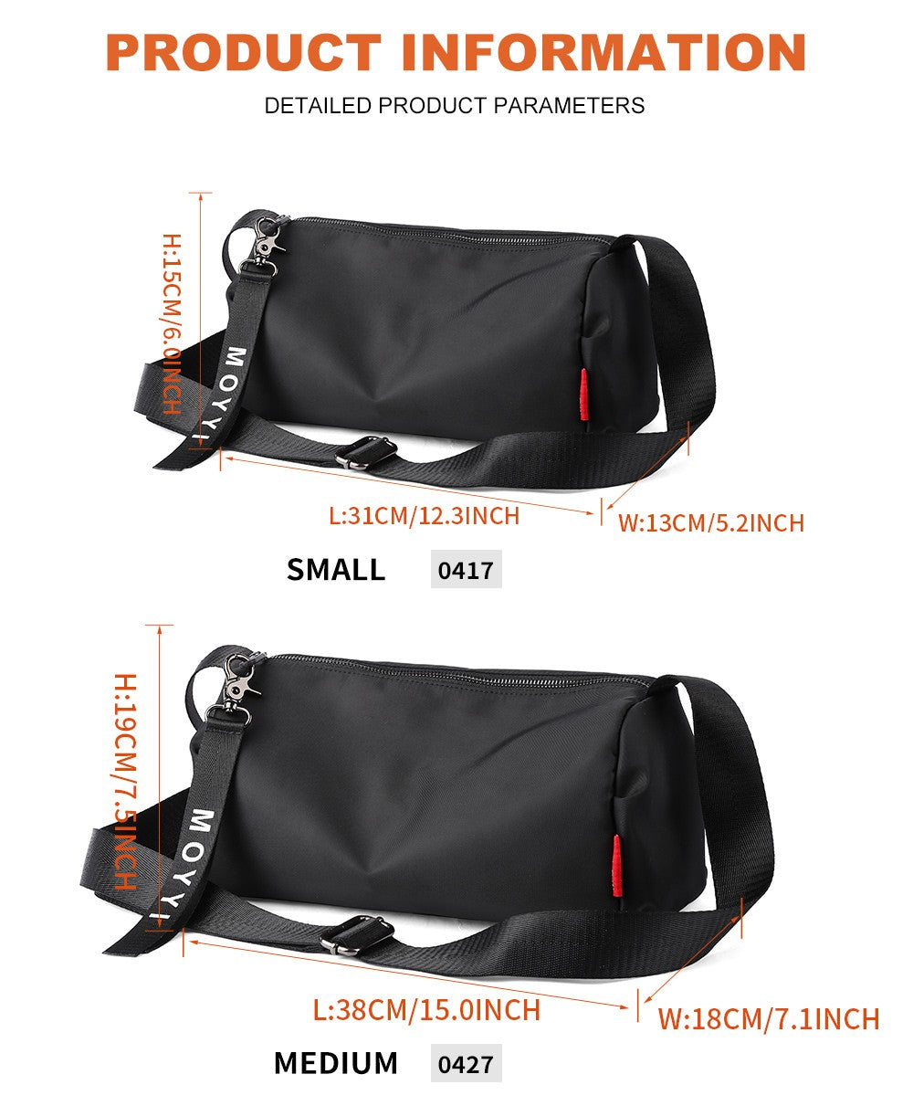 Men's Trendy Messenger Shoulder Bag Student Sports Waterproof Crossbody Sling Bags Leisure Design for Outdoor Solid Lightweight