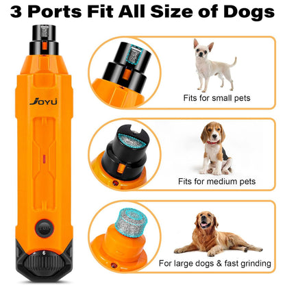 Lixadeira de unhas de cachorro com 6 velocidades Moedor de unhas para animais de estimação aprimorado Aparador de unhas elétrico para cães super silencioso Recarregável Pés indolores para limpeza