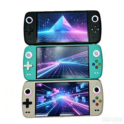 M27 Portable Retro Handheld Game Console 7 Inch IPS Handheld Video Game Player, Open Source Game Device Support Multiple Systems