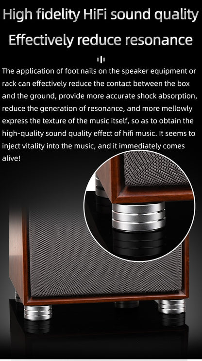 Super Premium 4PCS Hifi Speaker Spikes Pedestal Pés Pad Liga de Alumínio para Speaker DAC Pé Amortecedor
