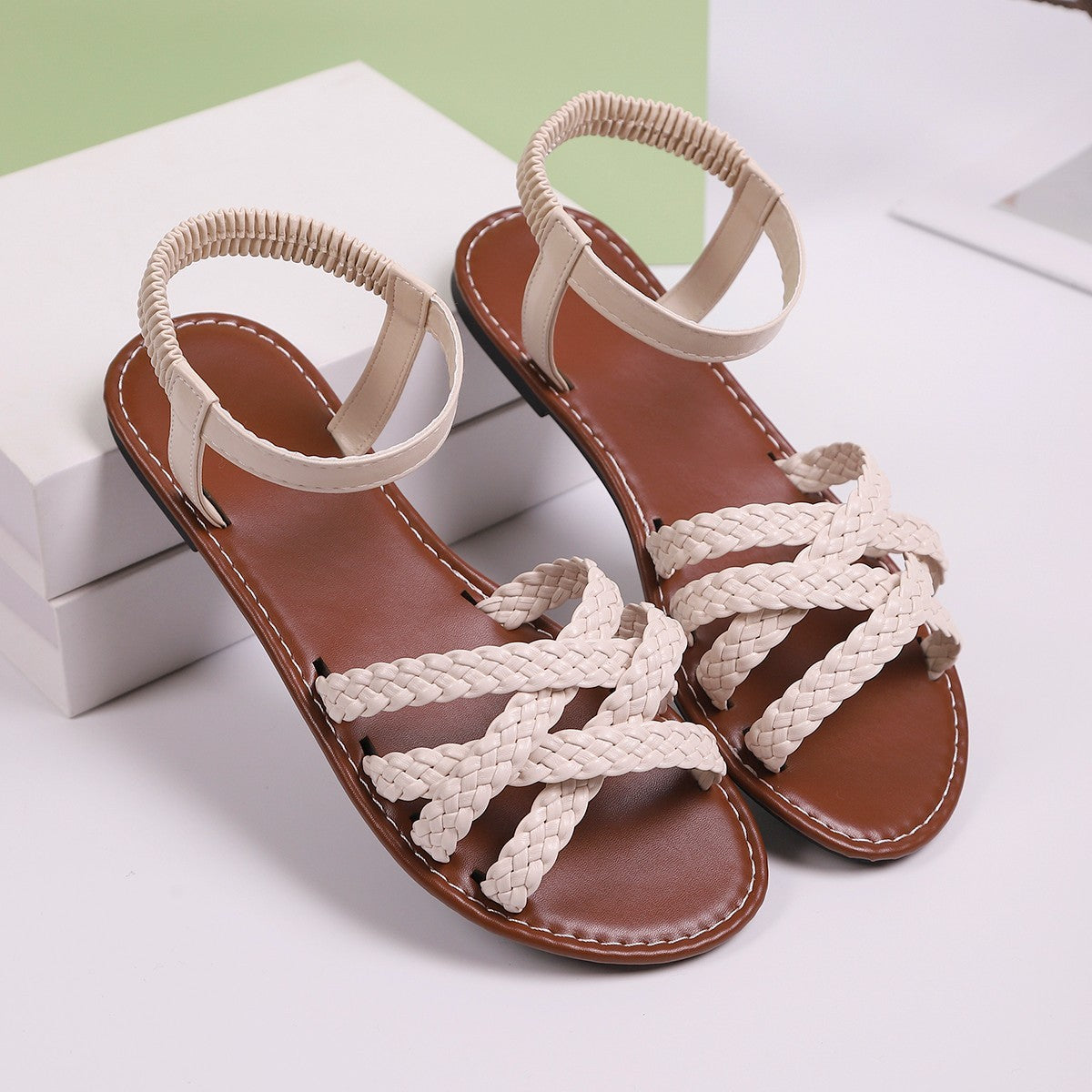 Summer Braided Woman Sandals Party Shoes Ladies Outdoor Sandals for Women Casual Shoe Soft Sandal Rubber Female Footwear