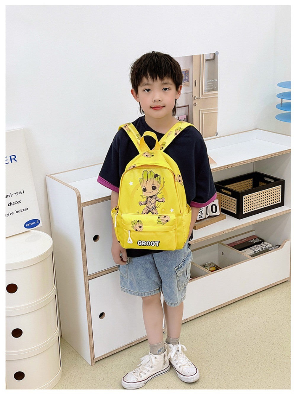 Mochila Infantil Homem-Aranha Marvel Desenho Animado Mochila Escolar Legal Estilosa para Meninos e Meninas Leve Casual Mochila de Jardim de Infância para Crianças