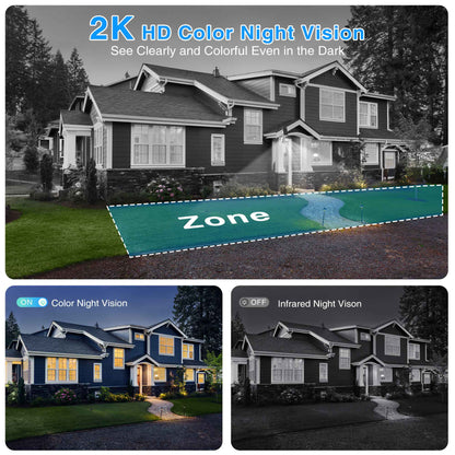 1080P WiFi Camera Solar Outdoor Wireless Battery Powered Bullet Security Camera PIR Motion Alarm Cloud Storage Two Way Audio