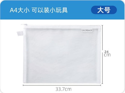 Toy storage bag Children's building blocks small toys special sorting bag bag transparent mesh gauze zipper mesh bag