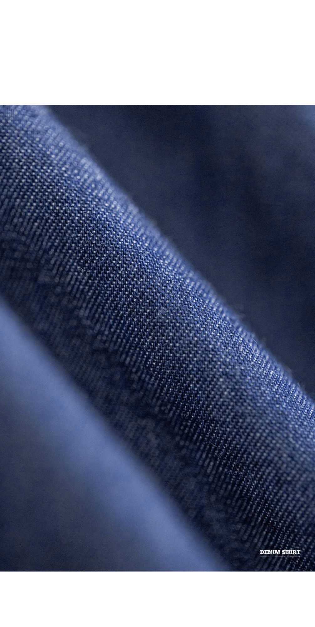 Maden Men Vintage Single Pocket Workwear Denim Shirt Long Sleeved Slim Fit Casual Shirt Single Breasted Turn-Down Collar Blouse