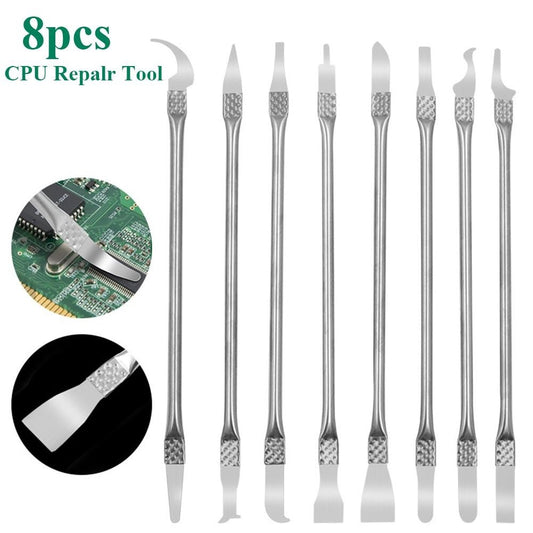 8 Peças Faca de Lâmina Ultra Fina para CPU de Chip IC, Manutenção de Placa Mãe, Removedor de Cola UV, Ferramentas de Reparo para Desmontagem de Celulares