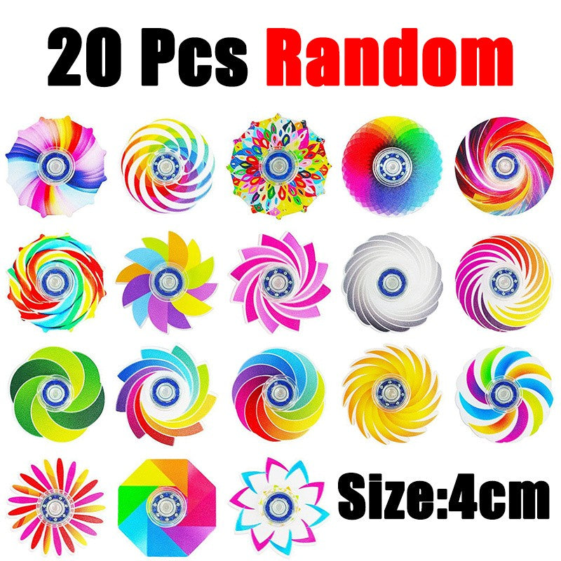 5-20Pcs Mini Ranbow Fidget Spinner Stress Relief Goodie Bag Filler Home Festival Game Birthday Gift Party Favor Classroom Prize