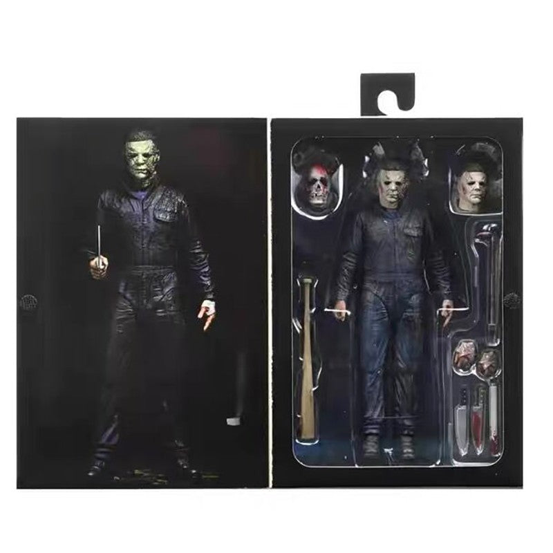 Original NECA Michael Myers Figure Ultimate Jason Voorhees Action Figure With LED Toys Christmas Halloween Horror Gift